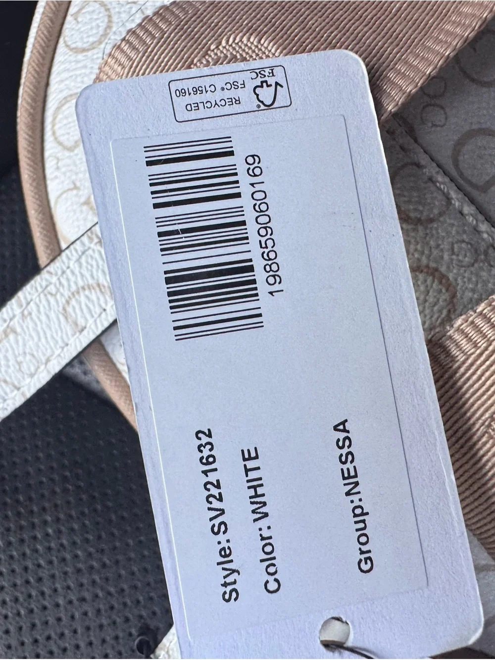 Guess Mini Logo Backpack in Beige and Tan
